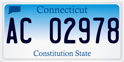 CT license plate AC02978