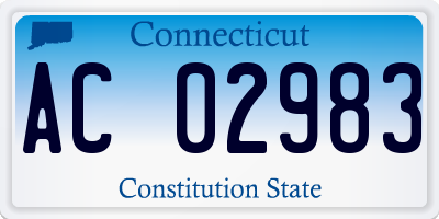 CT license plate AC02983