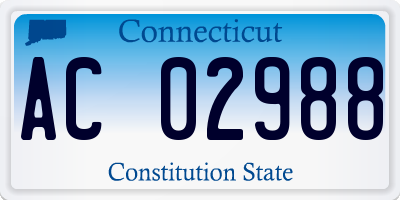 CT license plate AC02988