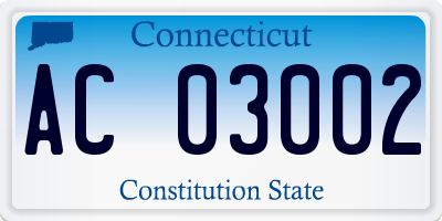 CT license plate AC03002