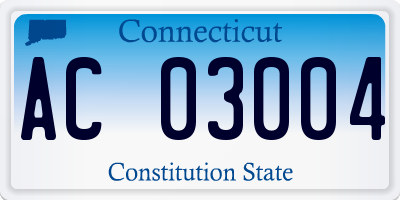 CT license plate AC03004