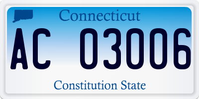 CT license plate AC03006