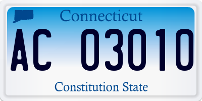 CT license plate AC03010