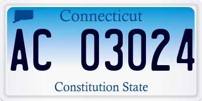 CT license plate AC03024