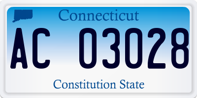 CT license plate AC03028