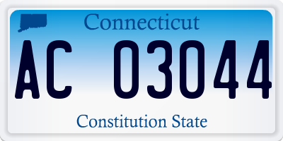 CT license plate AC03044