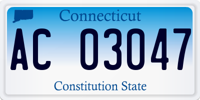 CT license plate AC03047