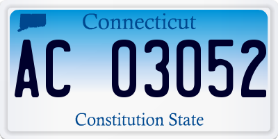 CT license plate AC03052