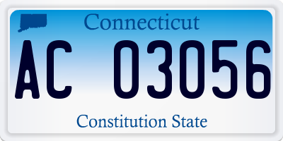 CT license plate AC03056