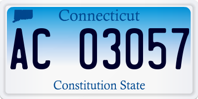 CT license plate AC03057