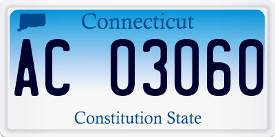 CT license plate AC03060