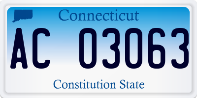 CT license plate AC03063