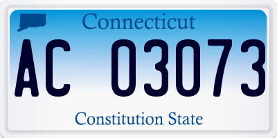 CT license plate AC03073