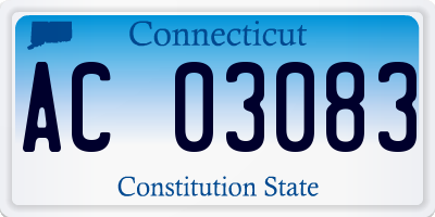 CT license plate AC03083