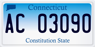 CT license plate AC03090