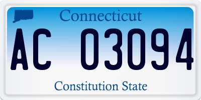 CT license plate AC03094