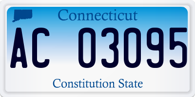 CT license plate AC03095