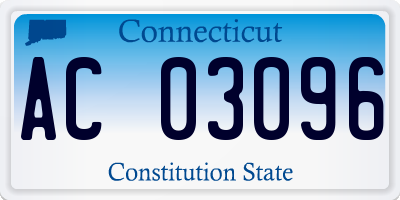 CT license plate AC03096