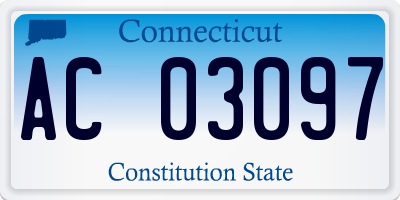 CT license plate AC03097