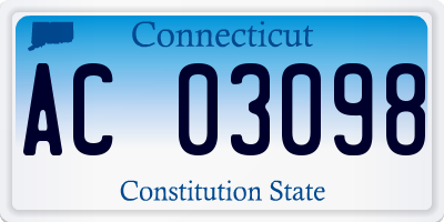 CT license plate AC03098