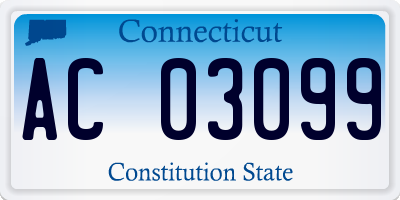 CT license plate AC03099