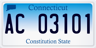 CT license plate AC03101