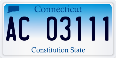 CT license plate AC03111