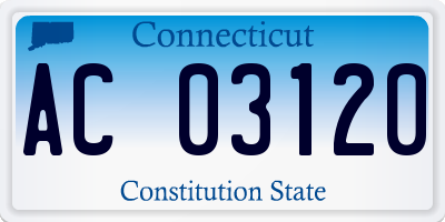 CT license plate AC03120