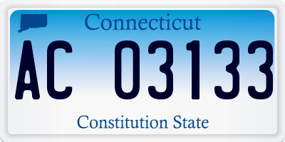 CT license plate AC03133