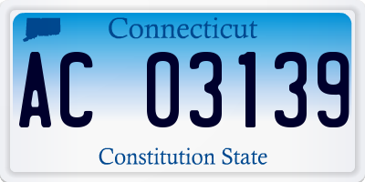 CT license plate AC03139