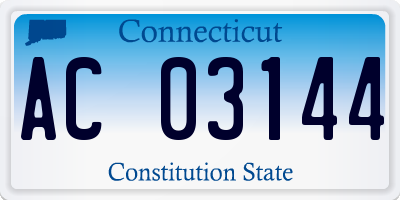 CT license plate AC03144