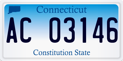 CT license plate AC03146