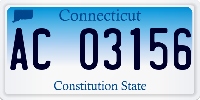 CT license plate AC03156