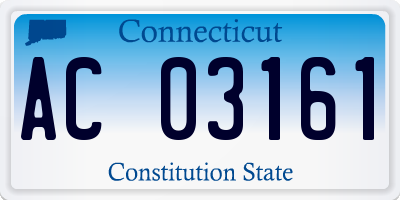 CT license plate AC03161