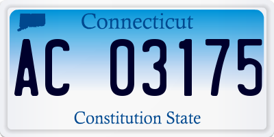 CT license plate AC03175