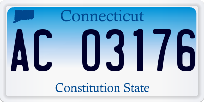 CT license plate AC03176