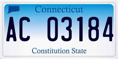 CT license plate AC03184