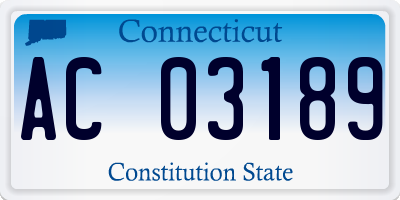 CT license plate AC03189