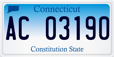 CT license plate AC03190