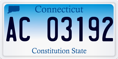 CT license plate AC03192