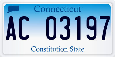 CT license plate AC03197