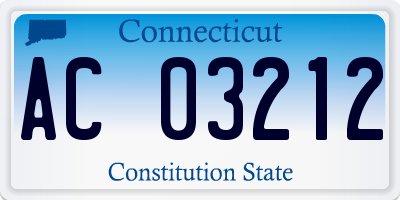 CT license plate AC03212