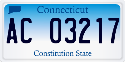 CT license plate AC03217