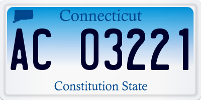 CT license plate AC03221