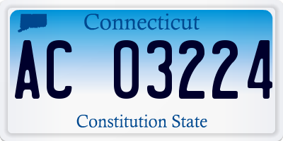 CT license plate AC03224