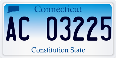 CT license plate AC03225
