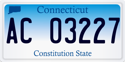 CT license plate AC03227