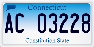 CT license plate AC03228