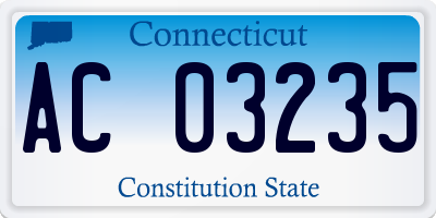 CT license plate AC03235