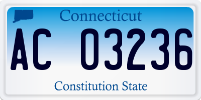 CT license plate AC03236